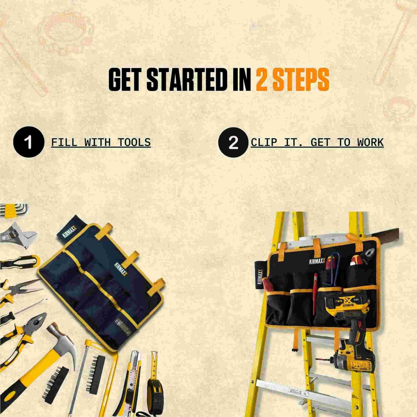 KIRMAXX - Tool Bag For Tradesmen and DIYers - Kirmaxx